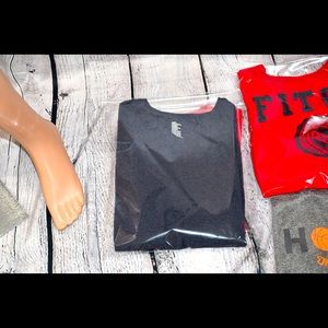 H&M Mens Long Sleeve Stretch V Neck Shirt